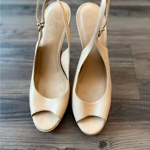 Cole Haan Women's Tan Slingback Heels